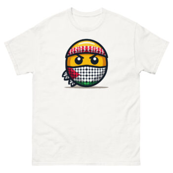 Free Palestine Angry Emoji T-Shirt - Powerful Keffiyeh and Flag Design - Support Palestine