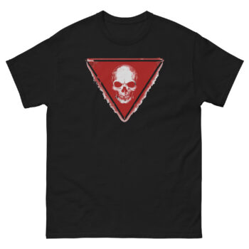 Men's Graphic T-Shirt - Red Triangle Skull Design - Palestinian support shirt