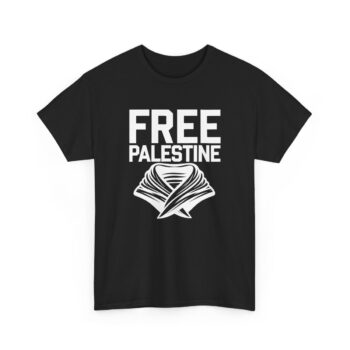 Palestine Solidarity Tee FREE PALESTINE with keffiyeh